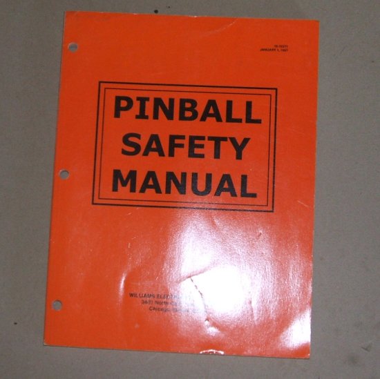 Pinball safety manual de Williams